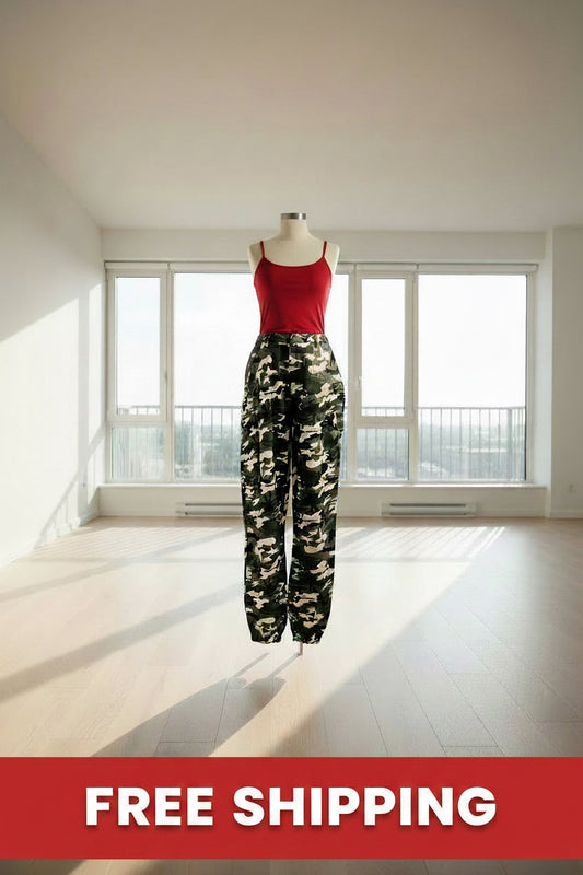 Camouflage Cargo Pants – Women's Tactical Style | Belle Allure Collection