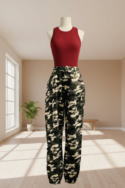 Camouflage Cargo Pants – Women's Tactical Style | Belle Allure Collection