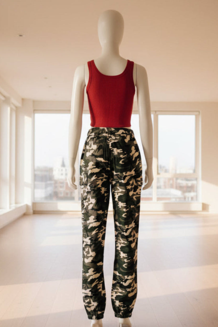 Camouflage Cargo Pants – Women's Tactical Style | Belle Allure Collection