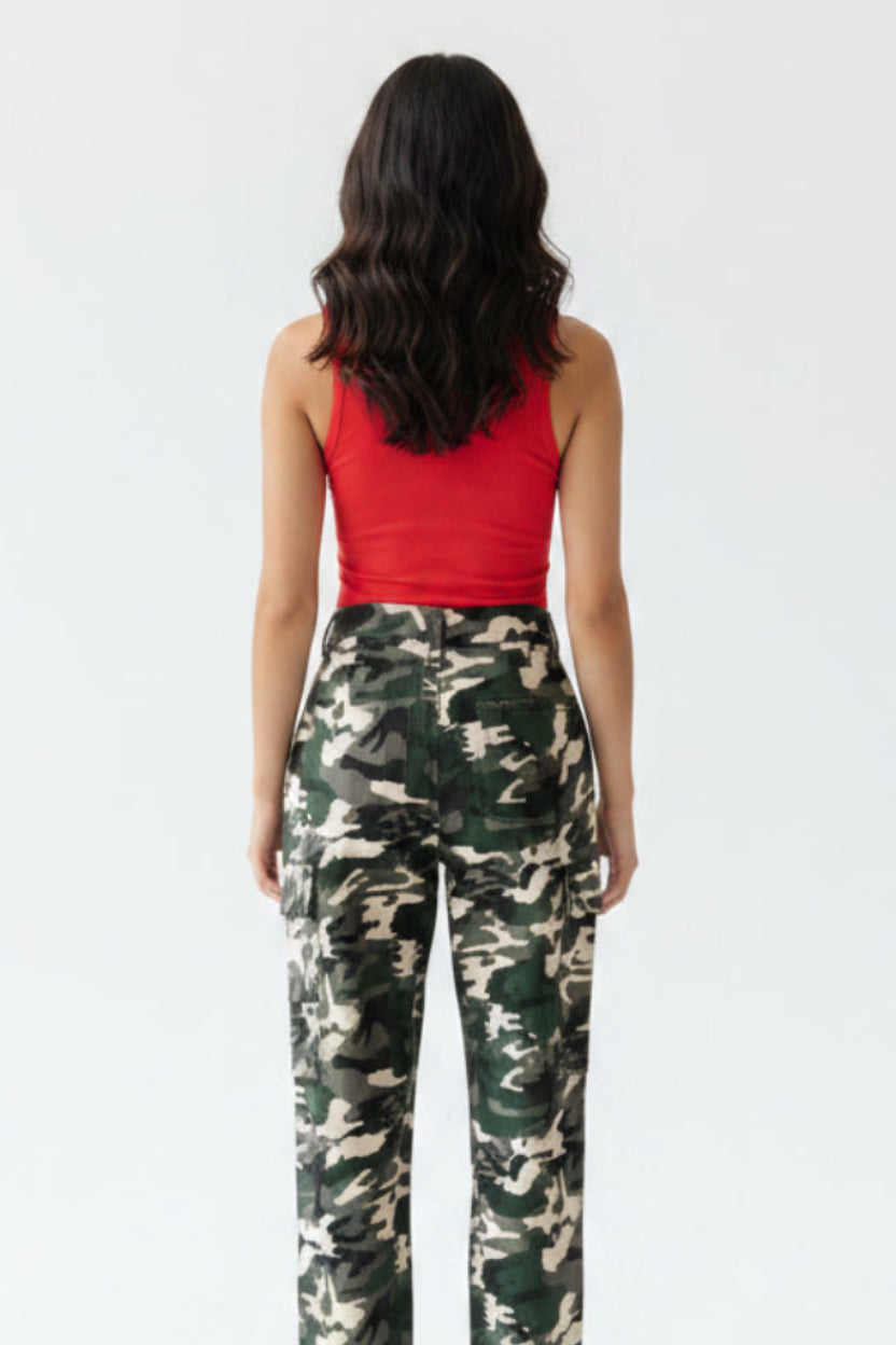 Camouflage Cargo Pants – Women's Tactical Style | Belle Allure Collection