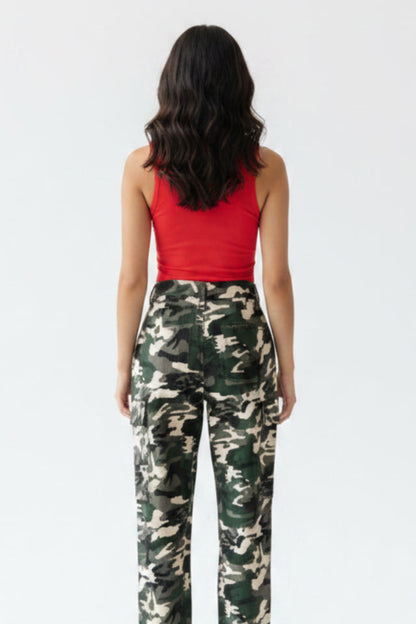 Camouflage Cargo Pants – Women's Tactical Style | Belle Allure Collection