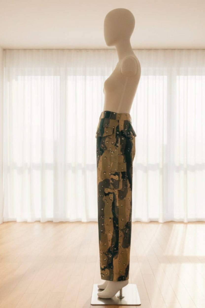 Wide Leg Camo Cargo Pants – Women's Shape Fit | Belle Allure Collection