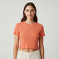 NWT: Basic Bae Ribbed Round Neck Short Sleeve T-Shirt