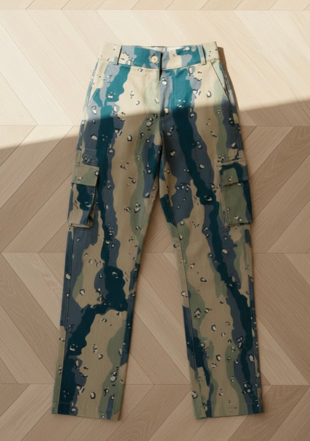 Wide Leg Camo Cargo Pants – Women's Shape Fit | Belle Allure Collection