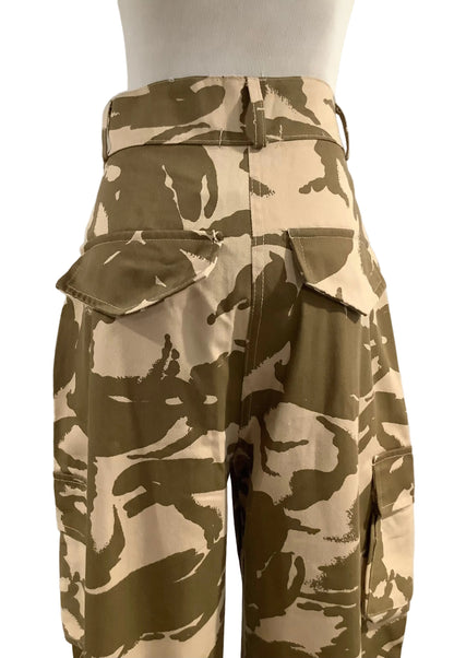 PLT: Shape Camo Print Pocket Wide Leg Cargo Trouse Detail  – NWT