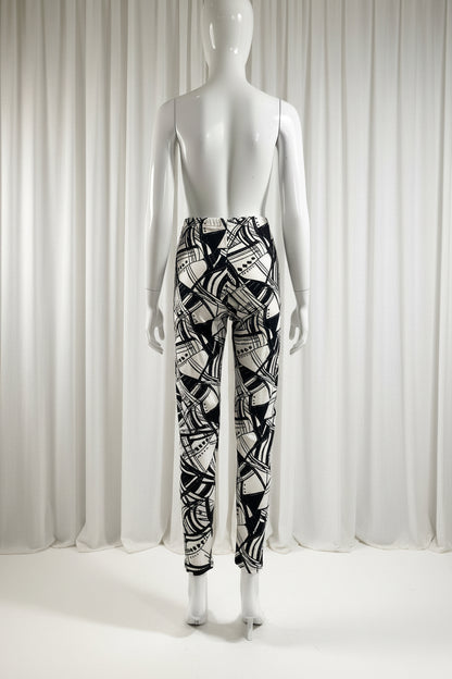 Buttery Soft Abstract Black & White Leggings | Women's Stretch Pants