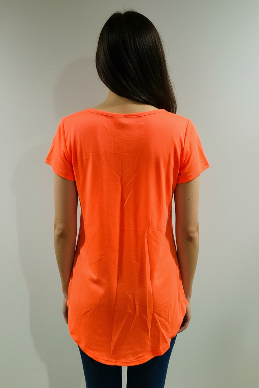 Neon Cali Drop Tail T-Shirt | California Vintage Style