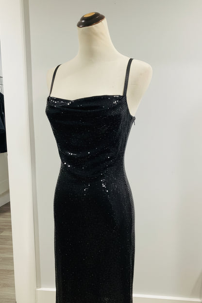NWT: Bebe Disco Dot Cowl Maxi Dress