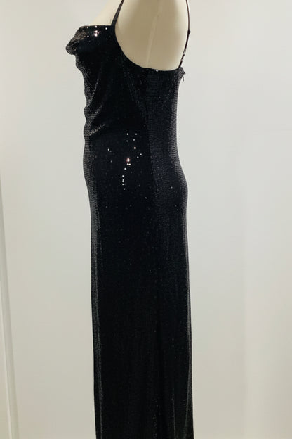 NWT: Bebe Disco Dot Cowl Maxi Dress