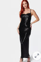 NWT: Bebe Disco Dot Cowl Maxi Dress