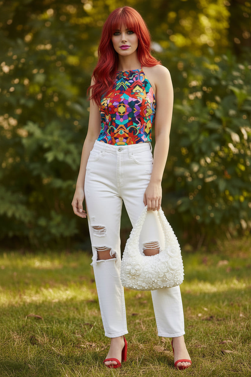 Full Sequin Top Handle Handbag – Glamour Mini Bag