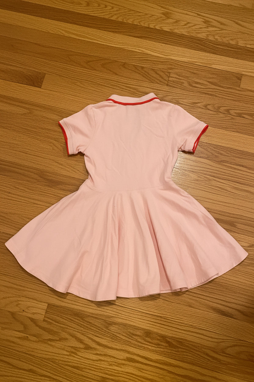 Burberry Girls Pink Kellyanne Polo Skater Dress – Icon Stripe | Pre-Owned