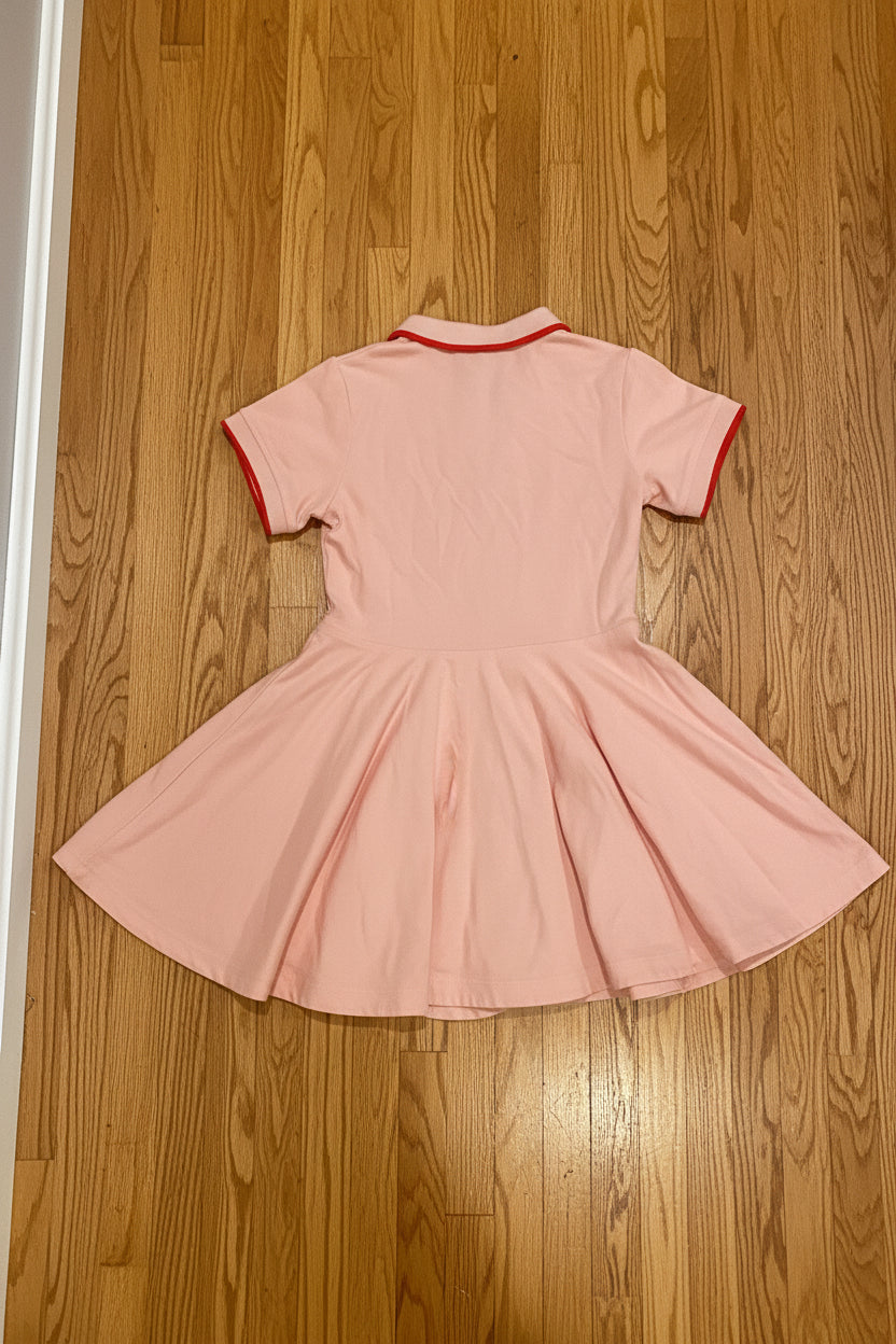 Burberry Girls Pink Kellyanne Polo Skater Dress – Icon Stripe | Pre-Owned