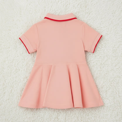 Burberry Girls Pink Kellyanne Polo Skater Dress – Icon Stripe | Pre-Owned