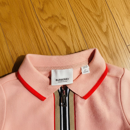 Burberry Girls Pink Kellyanne Polo Skater Dress – Icon Stripe | Pre-Owned