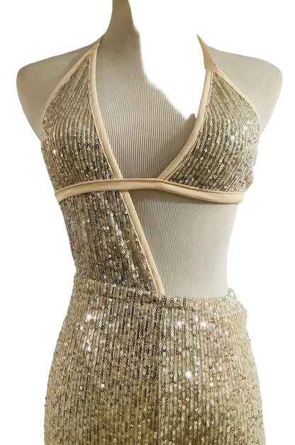 Good Times USA Rose Gold Sequin Jumper – NWOT