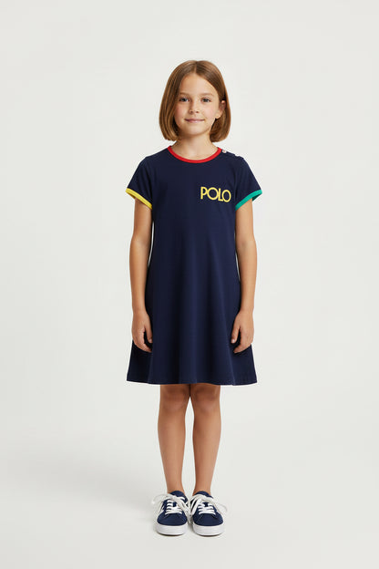 Girls' Polo Ralph Lauren Cotton Mesh Dress – Size 4/4T-Pre-Owned