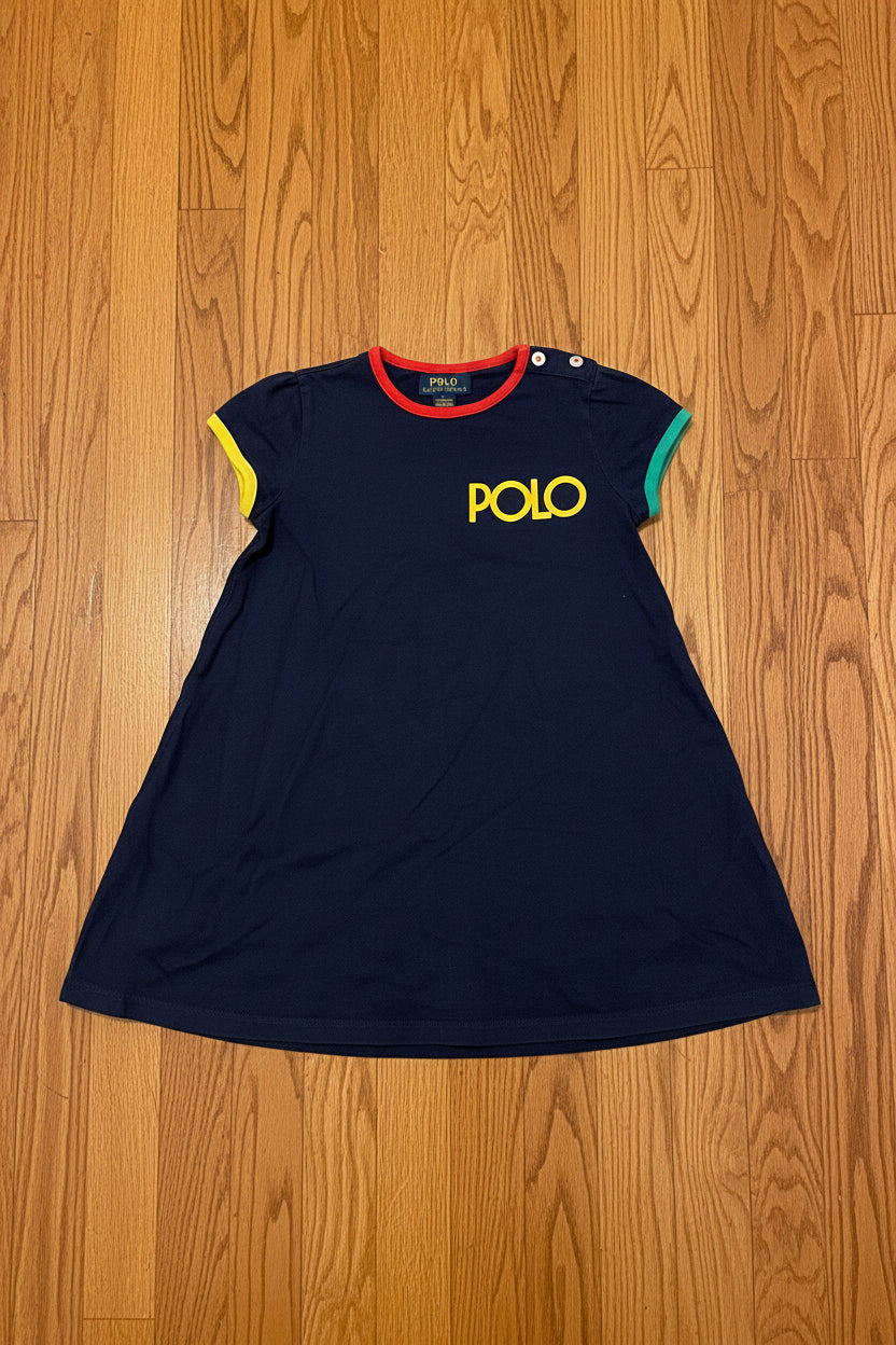 Girls' Polo Ralph Lauren Cotton Mesh Dress – Size 4/4T-Pre-Owned