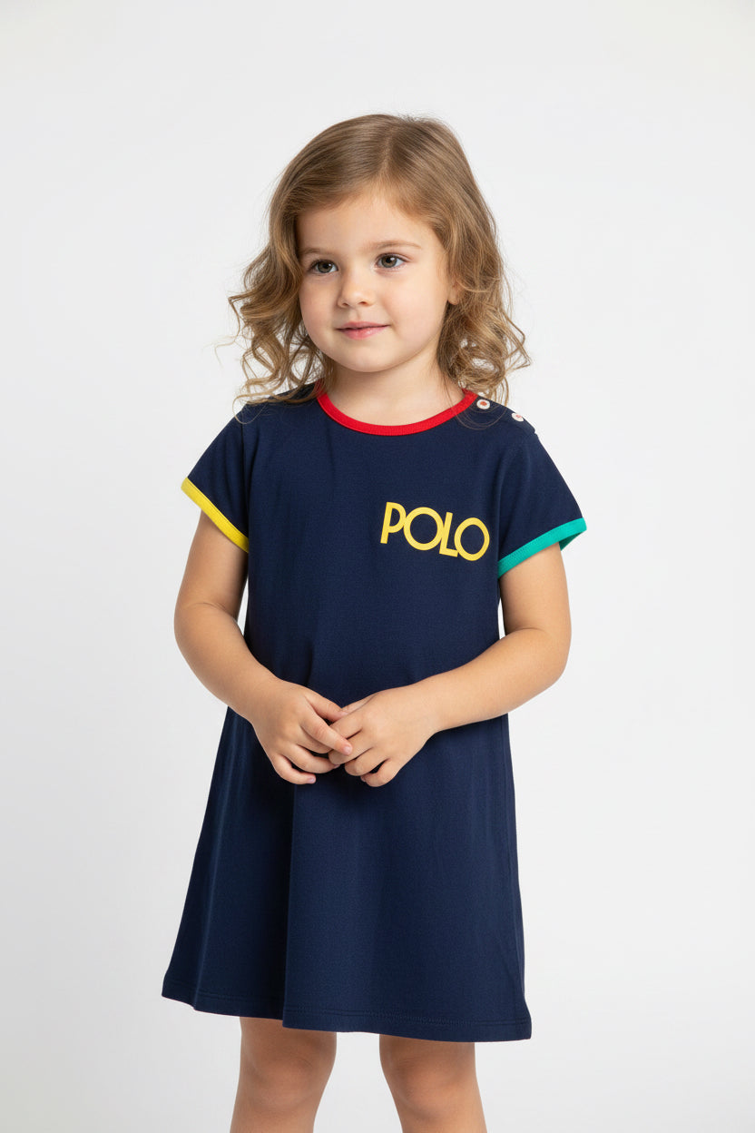 Girls' Polo Ralph Lauren Cotton Mesh Dress – Size 4/4T-Pre-Owned