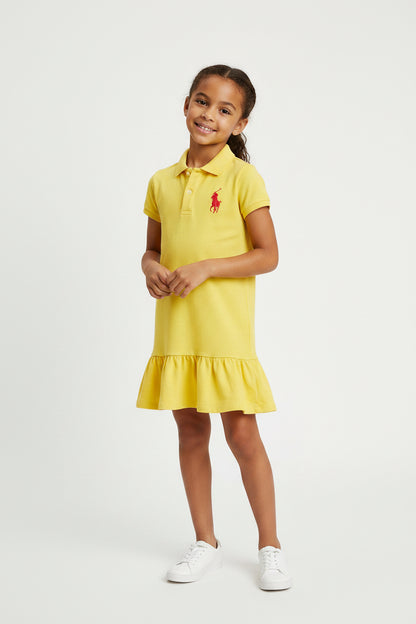Ralph Lauren Girls Polo Dress – Stretch Cotton Mesh | Size 4/4T