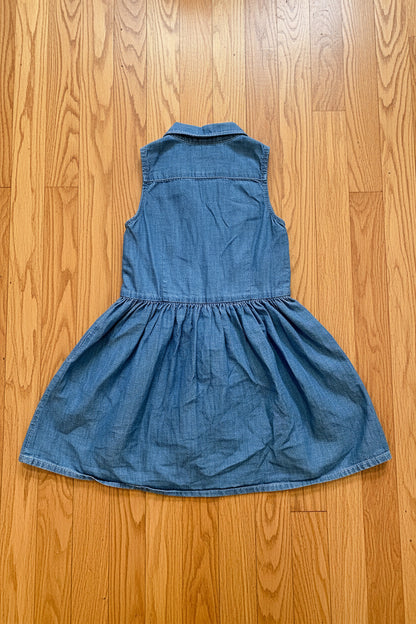Polo Ralph Lauren Girls Belted Chambray Shirt Dress – Size 5