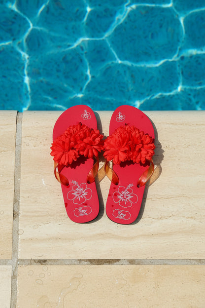 (2) for $12.99/ Flower Flip-Flops — Lightweight Summer Thong Sandals