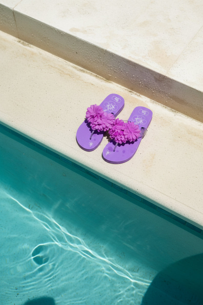 (2) for $12.99/ Flower Flip-Flops — Lightweight Summer Thong Sandals
