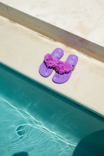 (2) for $12.99/ Flower Flip-Flops — Lightweight Summer Thong Sandals