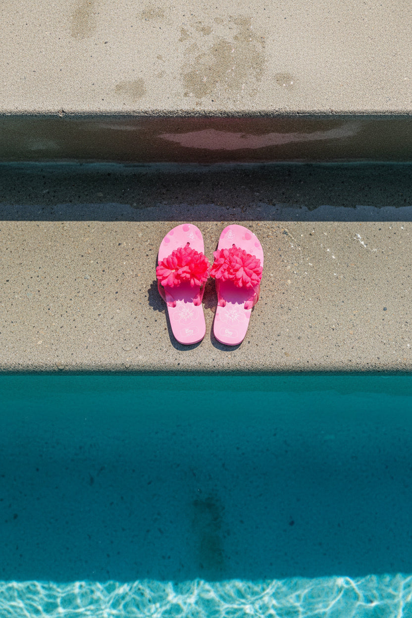 (2) for $12.99/ Flower Flip-Flops — Lightweight Summer Thong Sandals