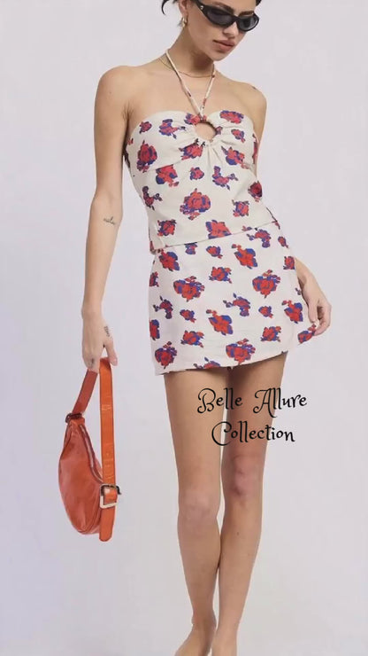 Halter Neck Bustier Top